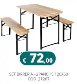 Altasfera Set birreria +2 panche offerta