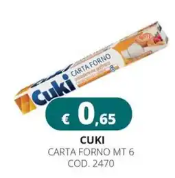 Altasfera Cuki carta forno mt 6 offerta