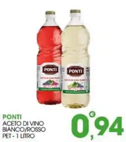 Rosa Cash Ponti aceto di vino bianco/rosso offerta