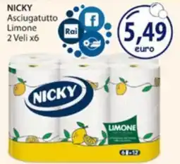 Acqua & Sapone Nicky asciugatutto limone offerta