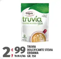 Vivo Supermercati Truvia dolcificante stevia Eridania offerta