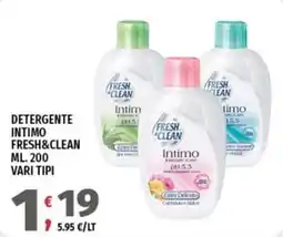 Vivo Supermercati Detergente Intimo Fresh&Clean offerta