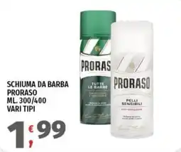 Vivo Supermercati Schiuma da barba Proraso offerta