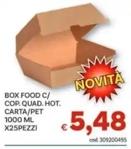 Vivo Supermercati Box food c/ cop. quad. hot. carta/pet offerta