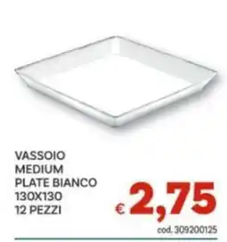 Vivo Supermercati Vassoio medium plate bianco offerta