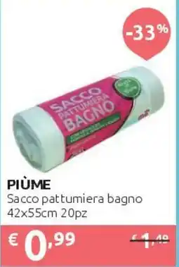 PiùMe Piùme sacco pattumiera bagno offerta
