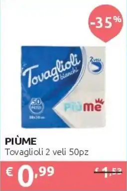 PiùMe Piùme Tovaglioli 2 veli offerta