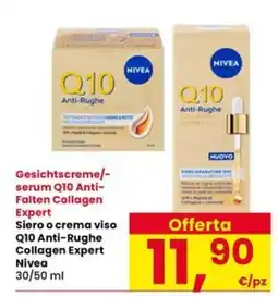 Interspar Siero o crema viso Q10 Anti-Rughe Collagen Expert Nivea offerta