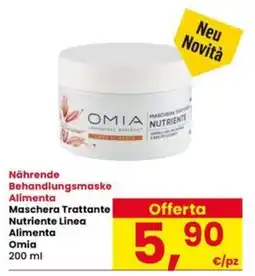 Interspar Maschera Trattante Nutriente Linea Alimenta Omia offerta