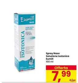 Eurospar Spray Naso Soluzione Isotonica Eumill offerta