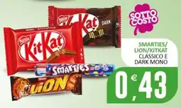 Rosa Cash Smarties/Lion/KitKat classico e dark mono offerta