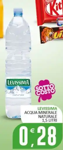 Rosa Cash Levissima acqua minerale naturale offerta