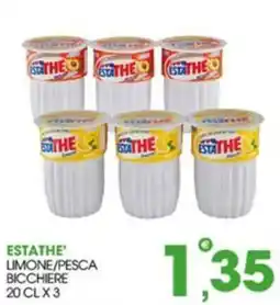 Rosa Cash Estathe limone pesca bicchiere offerta