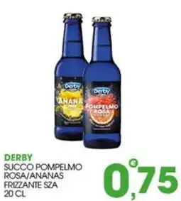 Rosa Cash Derby succo pompelmo rosa/ananas frizzante offerta