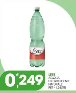 Rosa Cash Lete acqua effervescente naturale offerta
