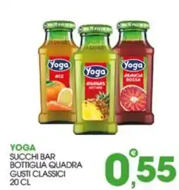 Rosa Cash Yoga succhi bar bottiglia quadra gusti classici offerta