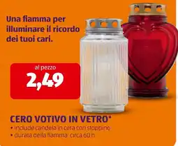 ALDI Cero votivo in vetro offerta