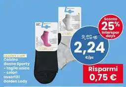Eurospar Calzino donna Sporty Golden Lady offerta
