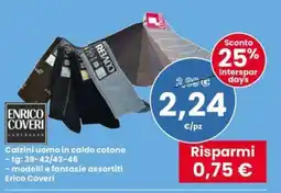 Eurospar Calzini uomo Enrico Coveri offerta