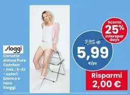 Eurospar Sloggi Canotta donna Pure Comfort offerta