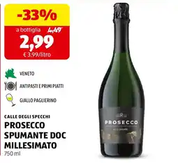 ALDI Prosecco Spumante Doc Millesimato offerta