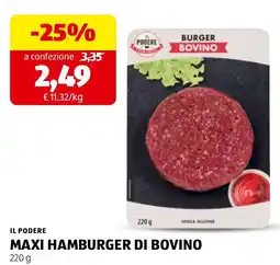 ALDI Il Podere Maxi Hamburger di Bovino offerta