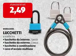 ALDI Workzone lucchetti offerta