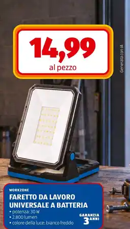 ALDI Workzone faretto da lavoro universale a batteria offerta