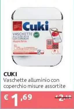 PiùMe Cuki Vaschette alluminio con coperchio offerta