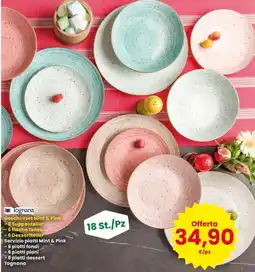 Interspar Servizio piatti Mint & Pink Tognana offerta