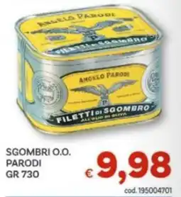 Vivo Supermercati Filetti di sgombro all'olio di oliva Parodi offerta