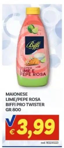 Vivo Supermercati Maionese lime e pepe rosa Biffi Pro Twister offerta