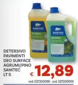 Vivo Supermercati Detersivo pavimenti deo surface agrumi/pino sanitec offerta
