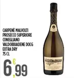 Euroesse Carpenè Malvoti Prosecco Superiore Conegliano Valdobbiadene DOCG Extra Dry offerta