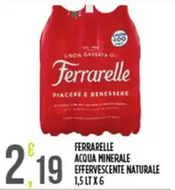 Euroesse Ferrarelle acqua minerale effervescente naturale offerta