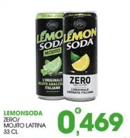 Rosa Cash Lemonsoda zero mojito lattina offerta