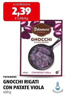 ALDI Patamore gnocchi rigati con patate viola offerta