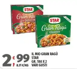 Vivo Supermercati Il mio Gran Ragù Star offerta