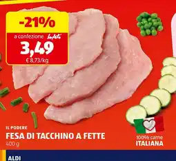 ALDI Il podere fesa di tacchino a fette offerta