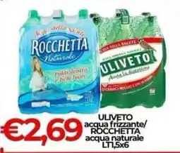 Supermercati Pasquale Prisco Uliveto acqua frizzante/ Rocchetta acqua naturale offerta