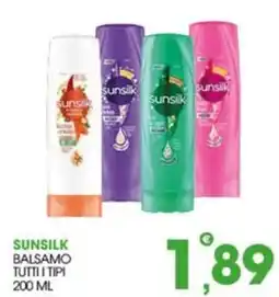 Rosa Cash Sunsilk balsamo tutti i tipi offerta