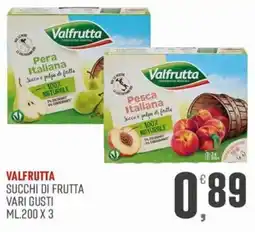 Marketpiù Valfrutta succhi di frutta vari gusti offerta