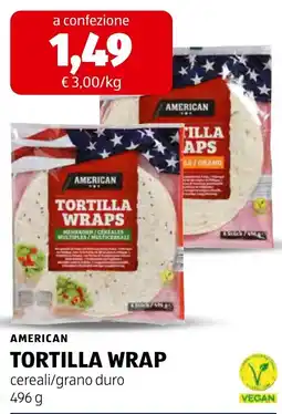 ALDI American tortilla wrap offerta