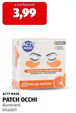 ALDI Acty Mask patch occhi illuminanti offerta