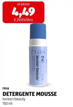 ALDI Fria detergente mousse korean beauty offerta