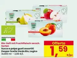 Interspar Succo e polpa gusti assortiti Despar Scelta Verde Bio, Logico offerta