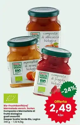 Interspar Composta o Marmellata di frutta biologica Despar Scelta Verde Bio, Logico offerta
