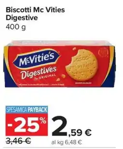 Carrefour Express Biscotti Mc Vities Digestive offerta