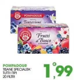 Rosa Cash Pompadour tisane specialita' offerta