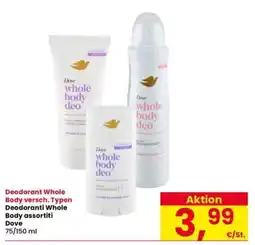 Interspar Deodorant Whole Body Dove offerta
